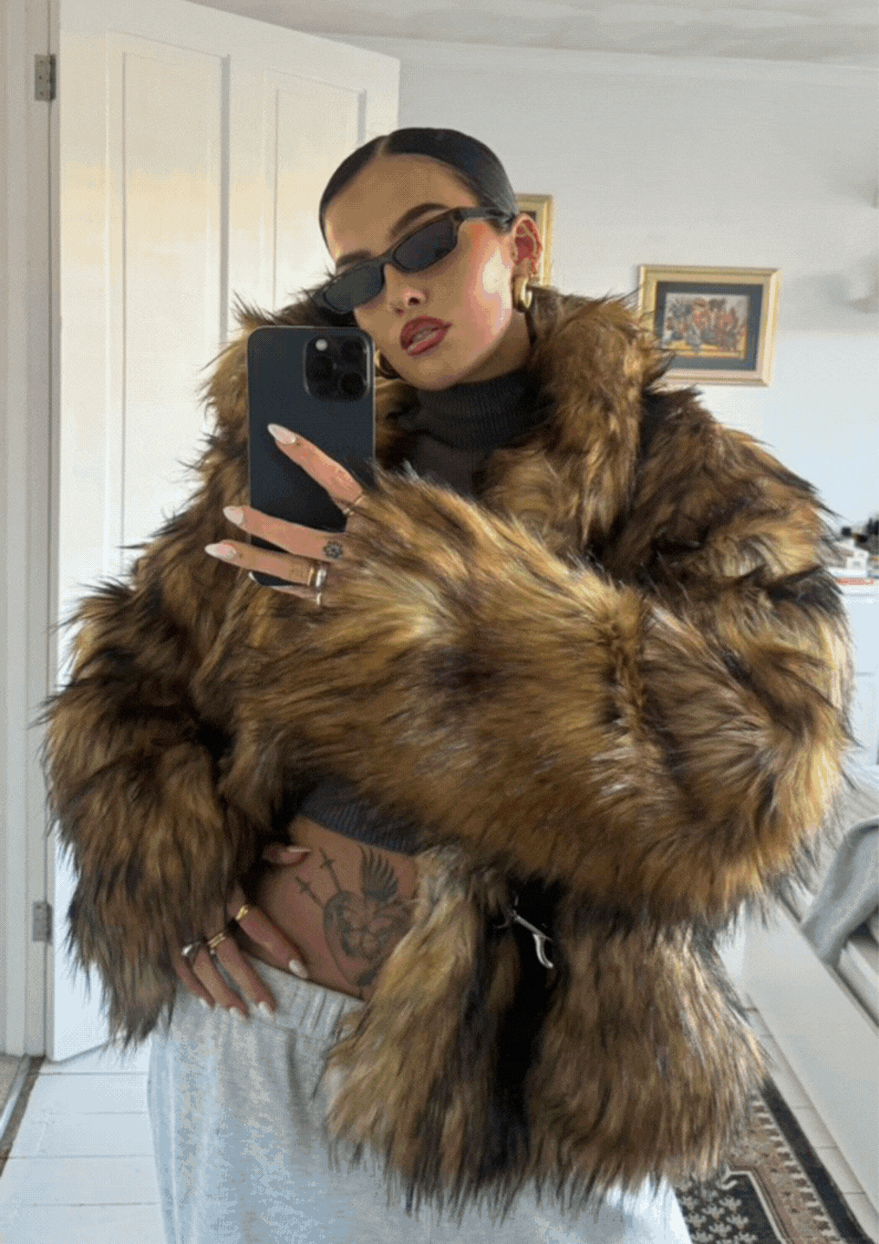 Influencer wearing fashion product featured in social content